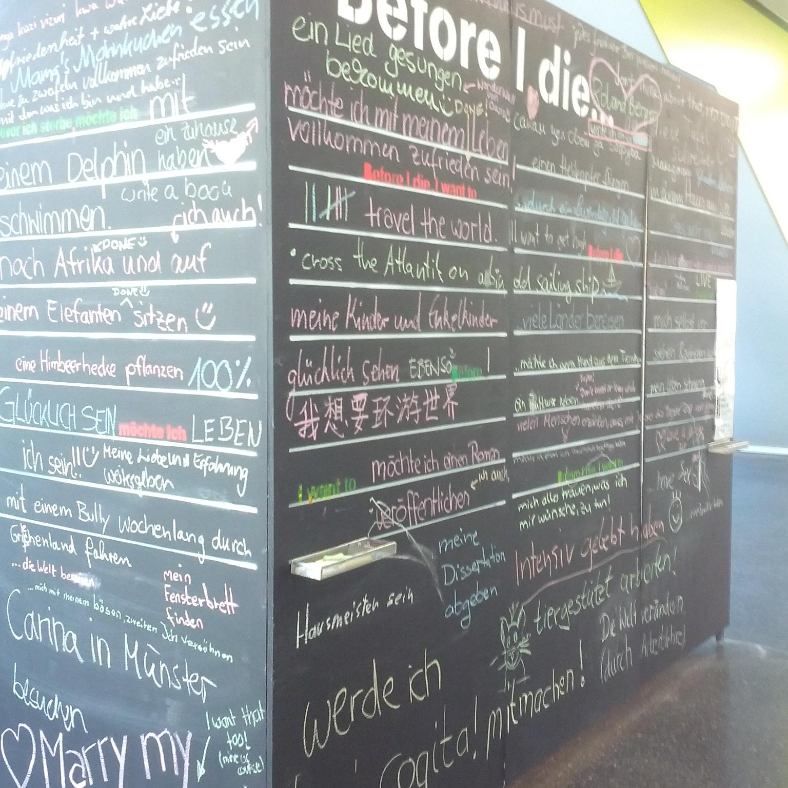 'Before I die' - ein Projekt der khg und esg an der Uni Bamberg