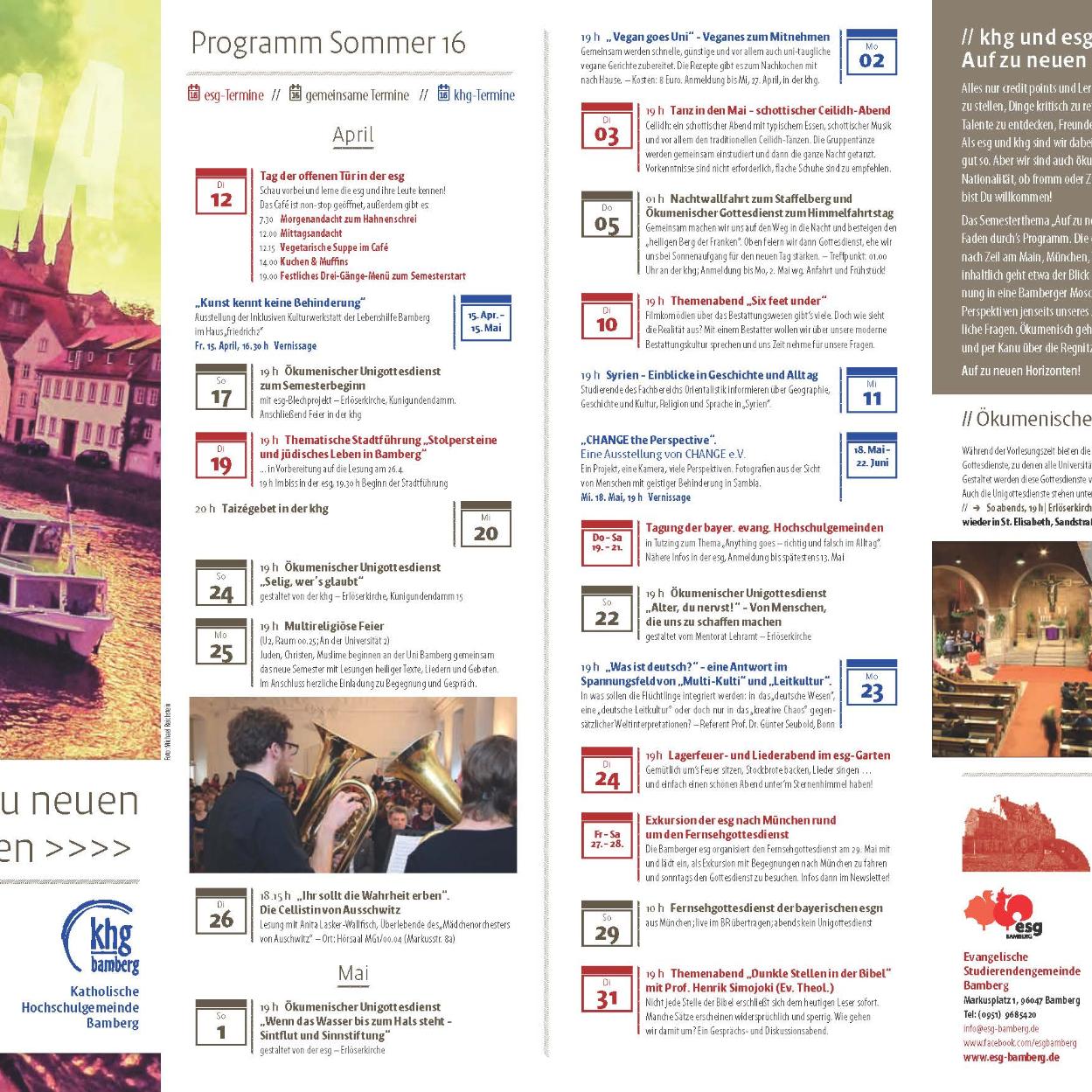 Das neue khg-Programm im Sommer 2016