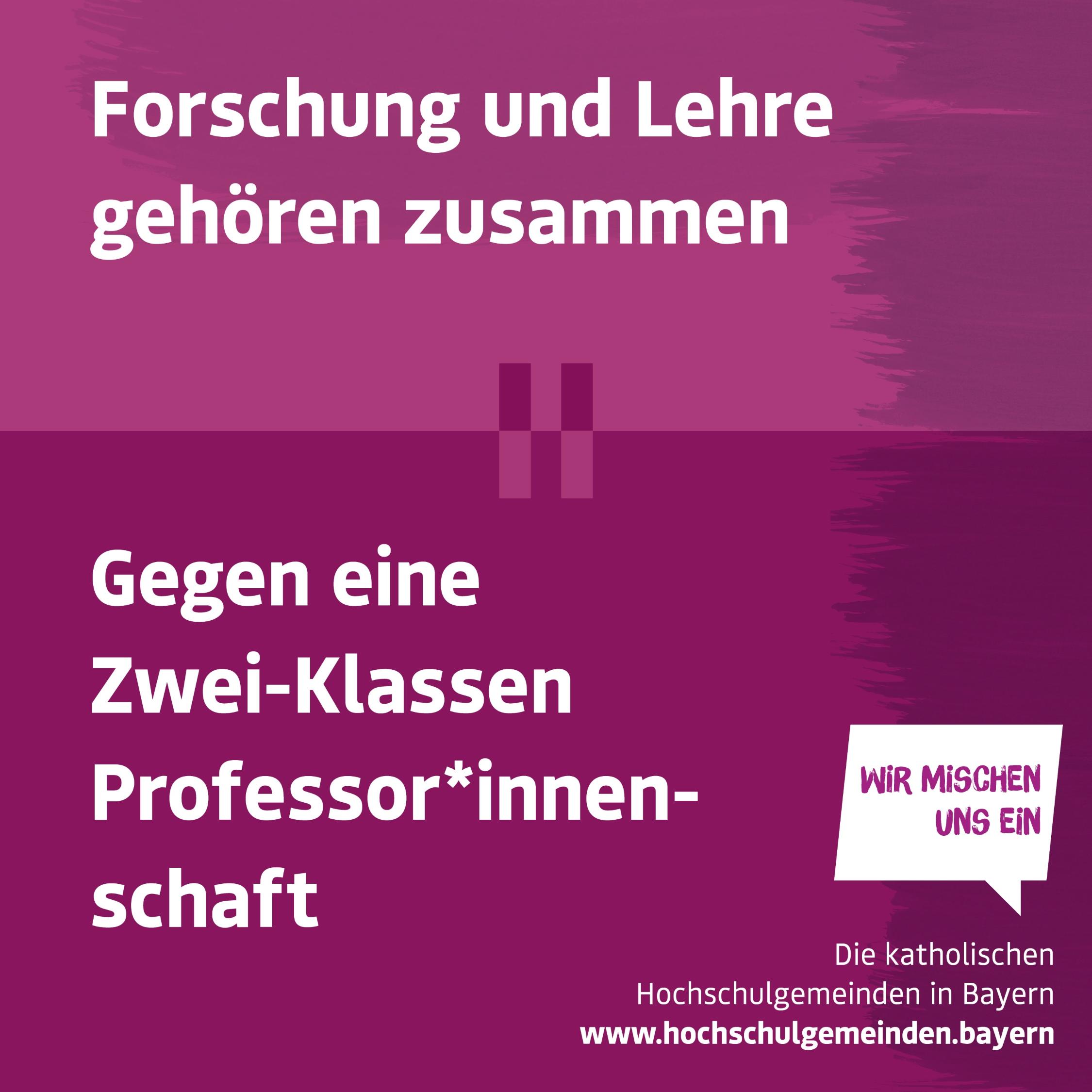 Hochschulreform - Stellungnahme der bayerischen Hochschulgemeinden