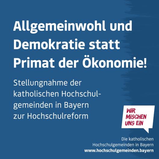 Hochschulreform - Stellungnahme der bayerischen Hochschulgemeinden