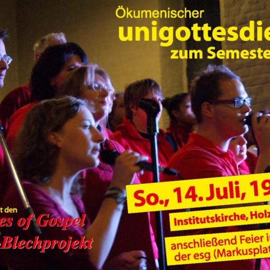 Ökumnenischer Unigottesdienst zum Semesterende 14. Juli 2013